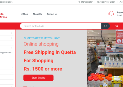 Miniso Quetta e-Commerce website