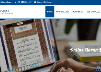 Website for Online Quran Academy