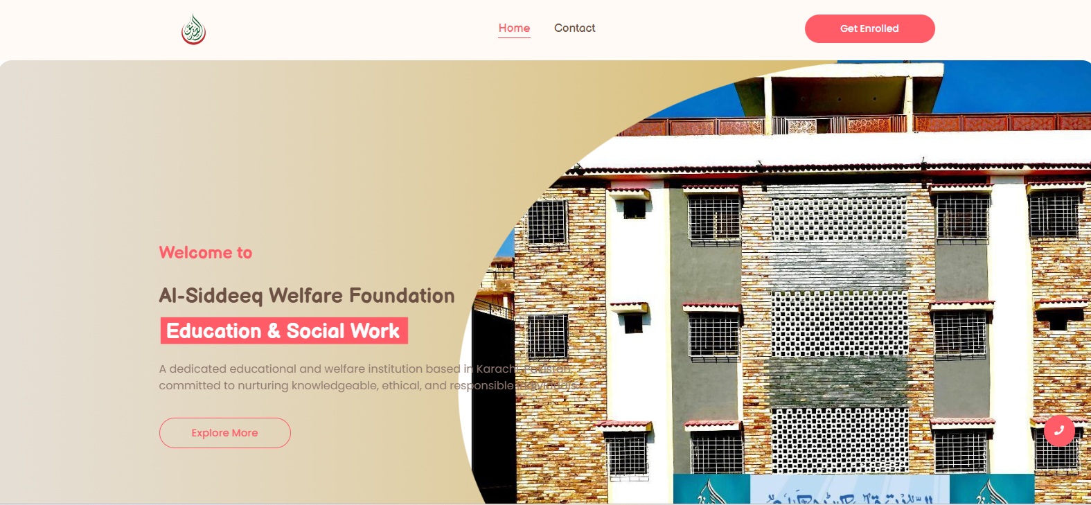 Madrasa & School Website